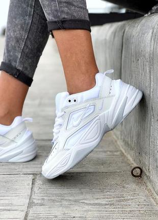 Nike m2k tekno white шикарные женские кроссовки найк текно белые7 фото