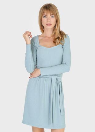 Трендовое платье до колена миди платье в рубчик бренд merlini платье модное платье с длинным рукавом
