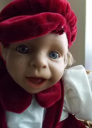 Веселый мальчуган.характерная кукла. германия 80гг. рост-39см