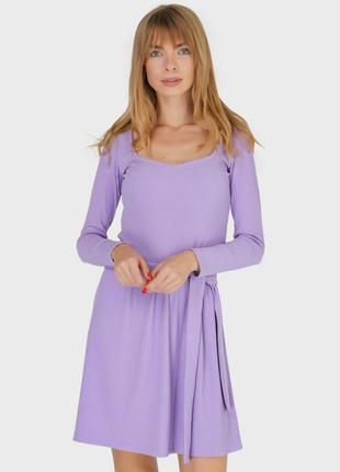 Трендовое платье до колена миди платье в рубчик бренд merlini платье модное платье с длинным рукавом6 фото