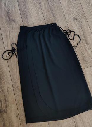 Черная юбка-миди на запах, 42-46 размер, st.michael4 фото