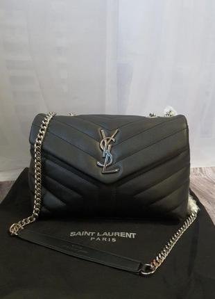 Кожаная сумка в стиле ysl