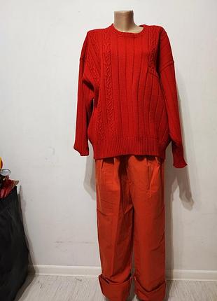 Шерстяной красный свитер bleyle 1889 l xl xxl кофта из шерсти