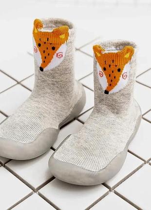 Детские носки-тапочки не скользят для девочки1 фото