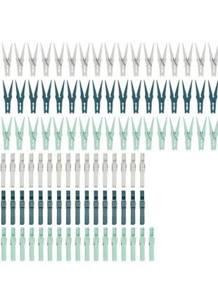 Прищепки aquapur 100 шт. германия качественные для белья вещей набор прищепок щипчиков бельевые щипчики ikea jusk zara pepco ernesto livarno lidl3 фото