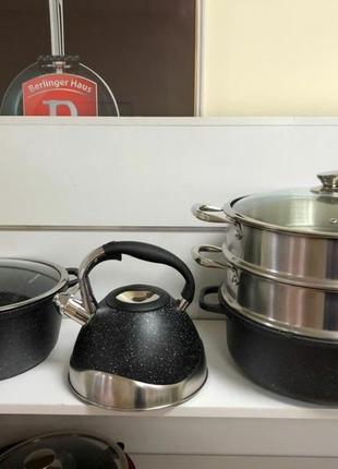 Набір посуду 7 предметів wellberg wb-3317