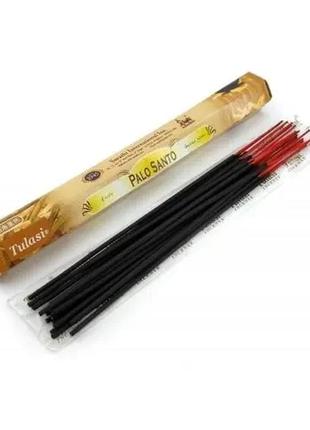 Благовонія palo santo exotic incense sticks (пало санто) tulasi шестигранник 20 шт/уп