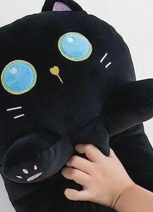 М'яка плюшева іграшка із серії кіт батон темна ніч подушка обіймашка 130см3 фото