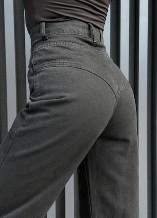 Женские джинсы трубы с кокеткой джинс коттон не тянется размеры норма и полубатал10 фото