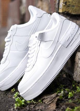 Nike air force shadow white  женские кроссовки найк еир форс1 фото