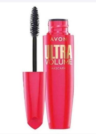 Тушь для ресниц «ультраобъем» avon ultra volume, черная, 10 мл (эйвон ультра)2 фото