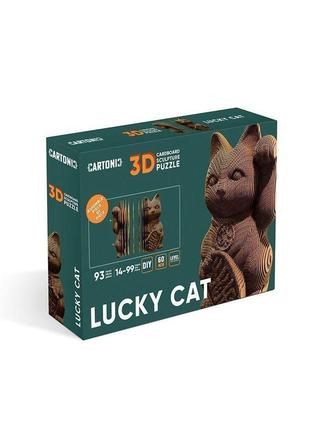 3d пазл картонный cartonic lucky cat 93 детали2 фото