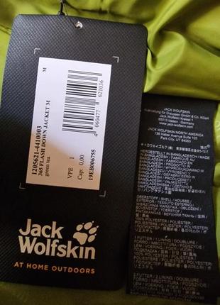 Брендовая фирменная куртка натуральный пуховик jack wolfskin,оригинал,новая с бирками,размер m-l.8 фото