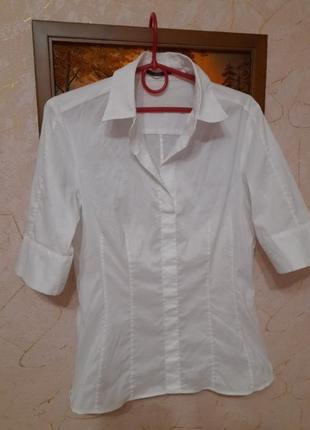 Женская белая рубашка hugo boss1 фото