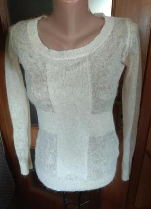 Нежний, милий джемперок от sisley, мохер, шерсть