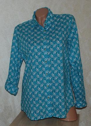 Блуза принтована бренду
 mars &amp; spencer /100% хлопок/ регулируемый рукав/1 фото