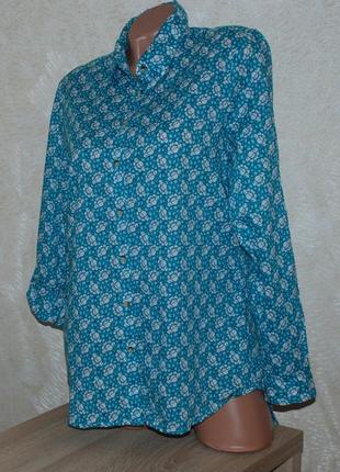 Блуза принтована бренду
 mars &amp; spencer /100% хлопок/ регулируемый рукав/7 фото