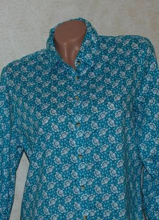 Блуза принтована бренду
 mars &amp; spencer /100% хлопок/ регулируемый рукав/6 фото