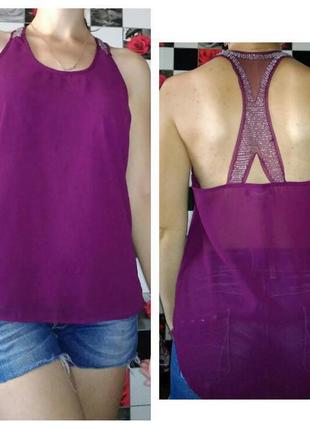 Блуза под пиджак, топ под шифон с декором sorbet