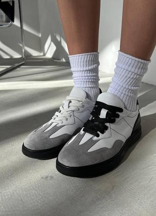 Жіночі шкіряні трендові кросівки білі р.36-40 (україна) 220/10431 фото