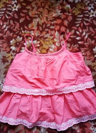 Sale!100%хлопок коралловый топ маечка с вышивкой ришилье