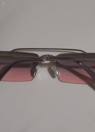 Очки солнцезащитные uv400 трендовые с глиттером розовые