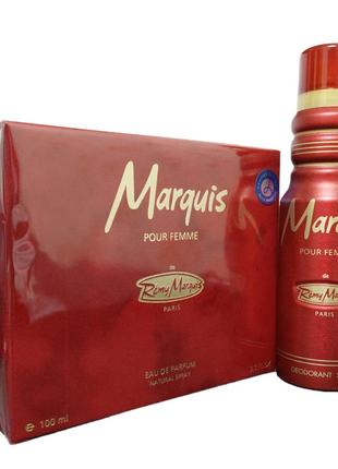 Набор для женщин marquis remy (парфюмированная вода 100 мл. дезодорант 175 мл.) реми маркус