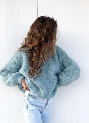 Мягенький свитер оверсайз из шерсти альпака10 фото