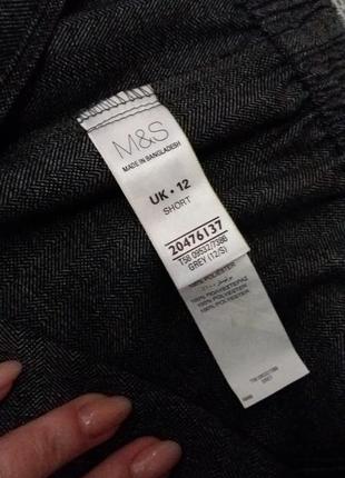 Стильні брендові укорочені  брюки штани з високою посадкою marks & spencer3 фото