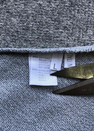 Винтажный свитер renato cavalli vintage v-neck cotton knit sweater grey