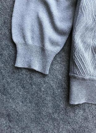 Винтажный свитер renato cavalli vintage v-neck cotton knit sweater grey