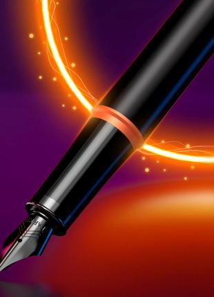 Ручка перова parker im 17 professionals vibrant rings flame orange6 фото