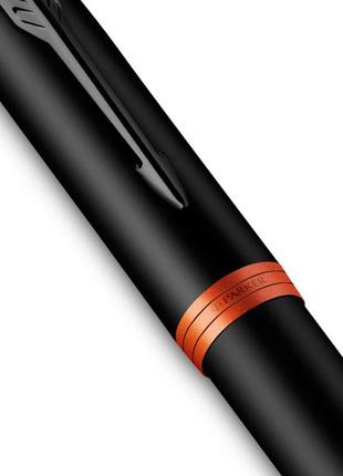 Ручка перова parker im 17 professionals vibrant rings flame orange4 фото