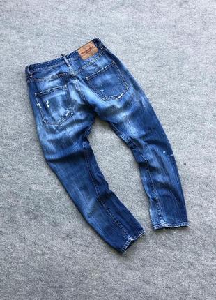 Оригинальные джинсы dsquared2 denim distressed classic kenny jeans blue4 фото