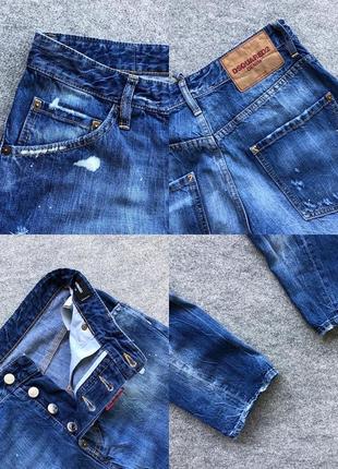 Оригинальные джинсы dsquared2 denim distressed classic kenny jeans blue6 фото