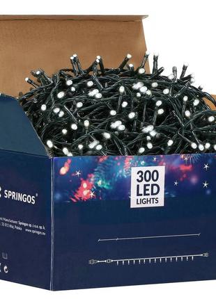 Гирлянда уличная (наружная) springos 15 м 300 led cl0320 cold white8 фото