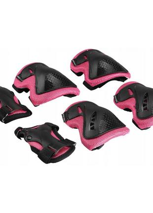 Комплект захисний sportvida 3 в 1 sv-ky0006-l size l black/pink6 фото