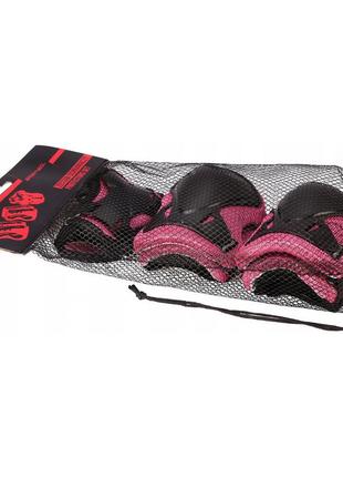 Комплект захисний sportvida 3 в 1 sv-ky0006-l size l black/pink5 фото