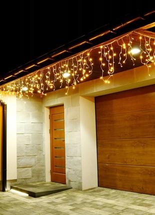 Гирлянда бахрома уличная (наружная) springos 8 м 200 led cl0201 warm white7 фото