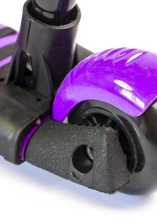 Самокат с родительской ручкой scooter "божья коровка" 5в1 фиолетового цвета4 фото