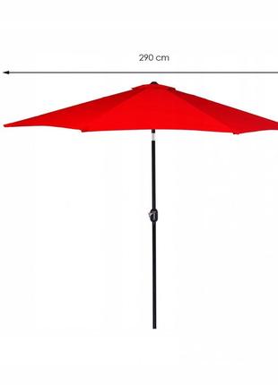 Зонт садовый стоячий (для террасы, пляжа) с наклоном springos 290 см gu00184 фото