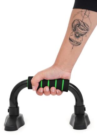 Упори для віджимань cornix push-up xr-0169 black/green3 фото