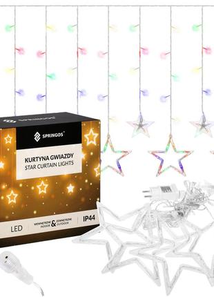 Гірлянда бахрома вулична (зовнішня) springos 2 м 92 led cl4018 mix