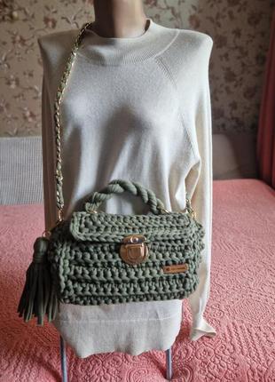 Женская вязаная сумка сумка ручной работы handmade1 фото