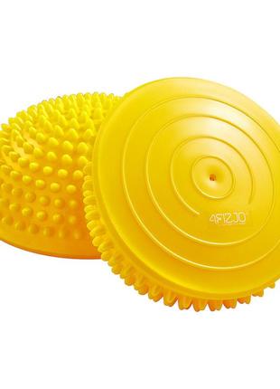 Полусфера массажная балансировочная 4fizjo balance pad 16 см 2 шт (массажер для ног, стоп) 4fj0110 yellow