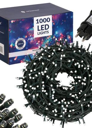 Гірлянда вулична (зовнішня) springos 50 м 1000 led cl1000 cold white