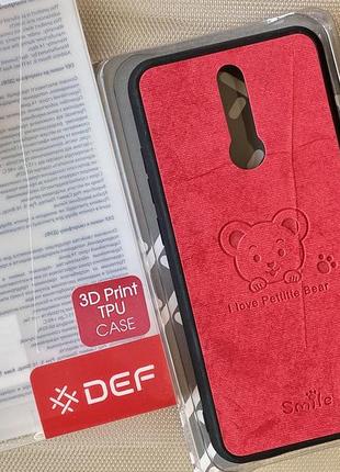 Чехол def 3d print tpu bear red для xiaomi redmi 81 фото