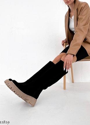 Чоботи сапоги замша