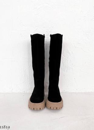 Чоботи сапоги замша