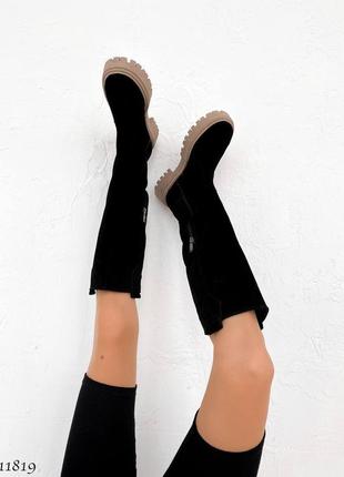 Чоботи сапоги замша